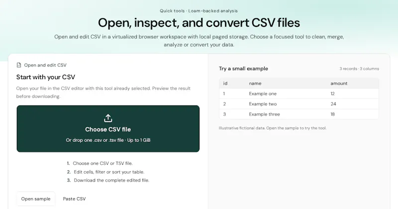 CSV File Tools screenshot 1