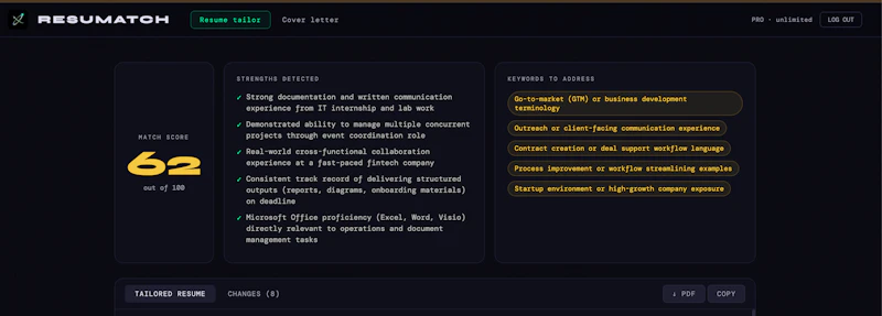 Resumatch screenshot 1