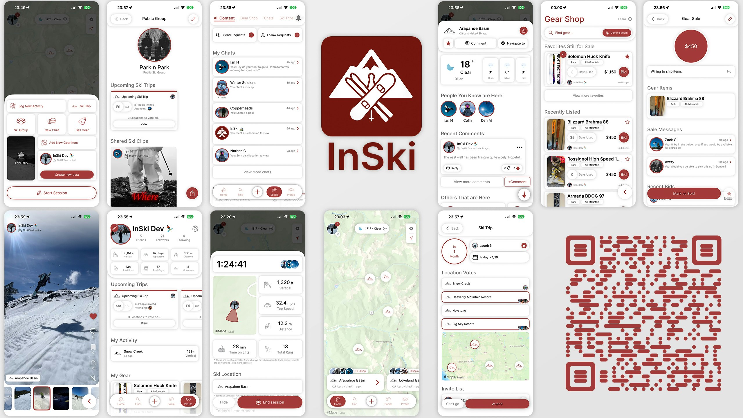 InSki - Main product screenshot demonstrating key features and user interface