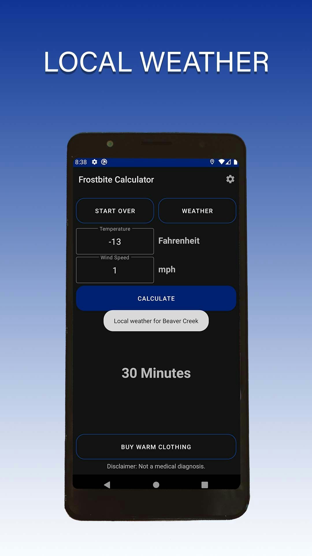Frostbite Calculator gallery image