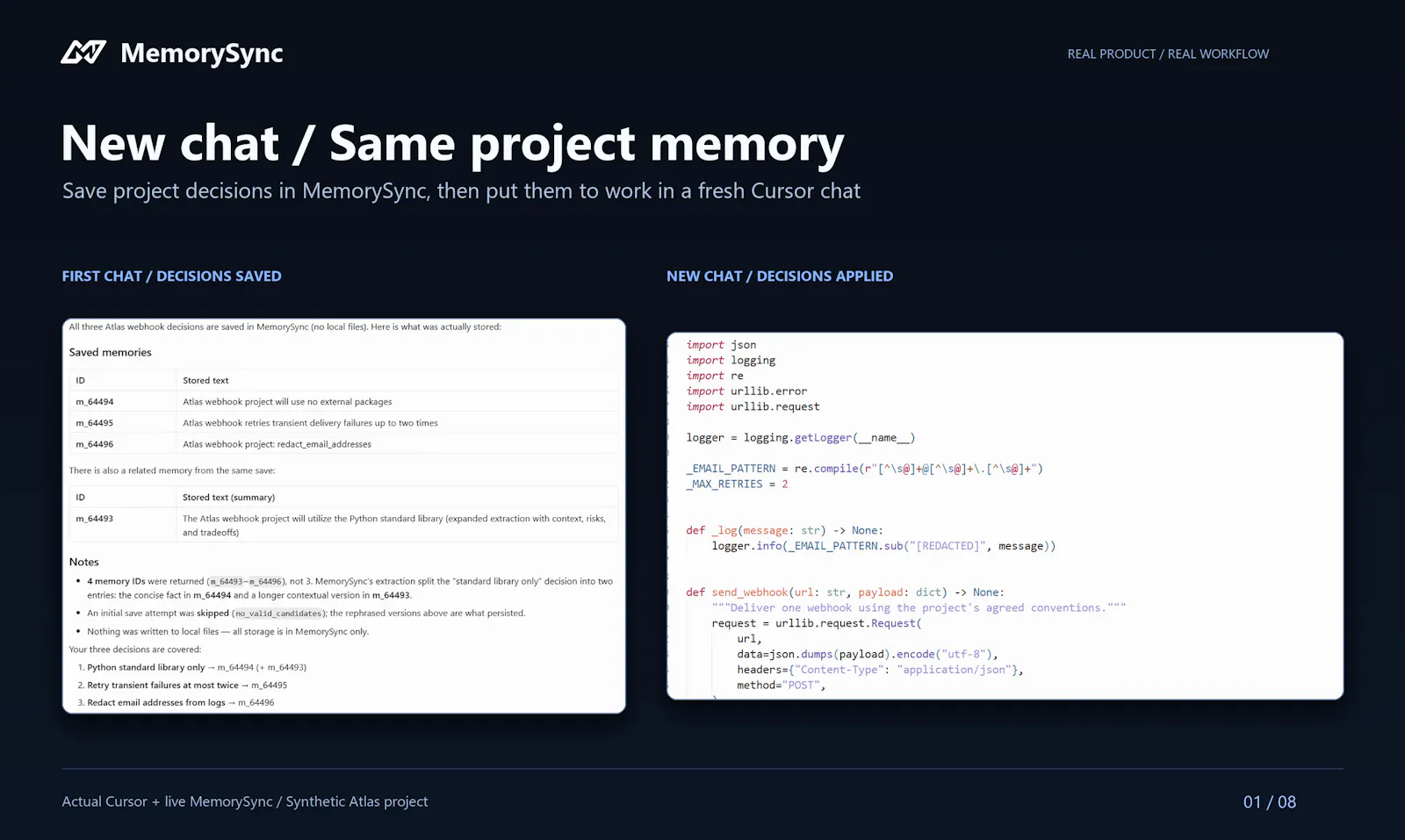 MemorySync screenshot 2