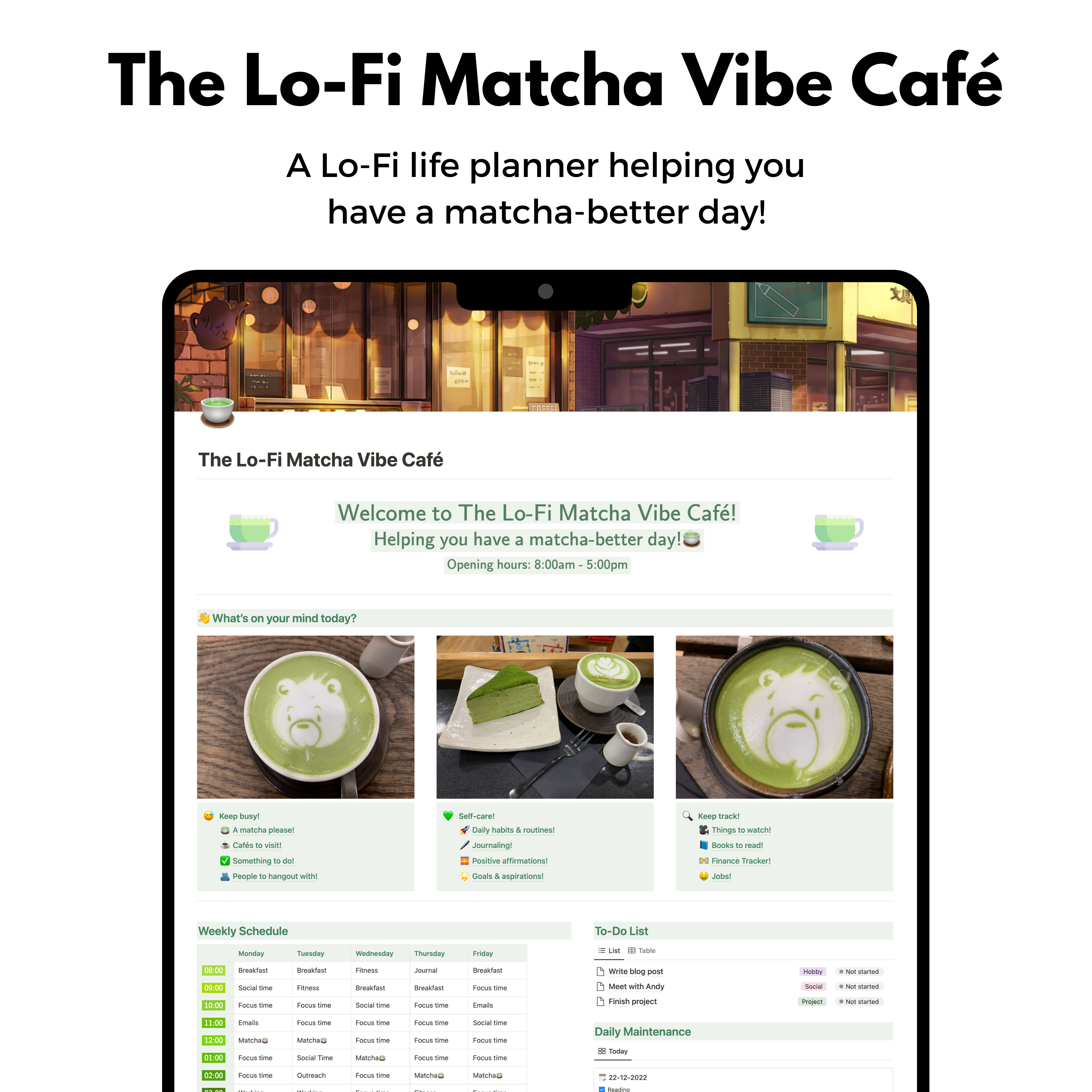 Lo-Fi Matcha Vibe Café