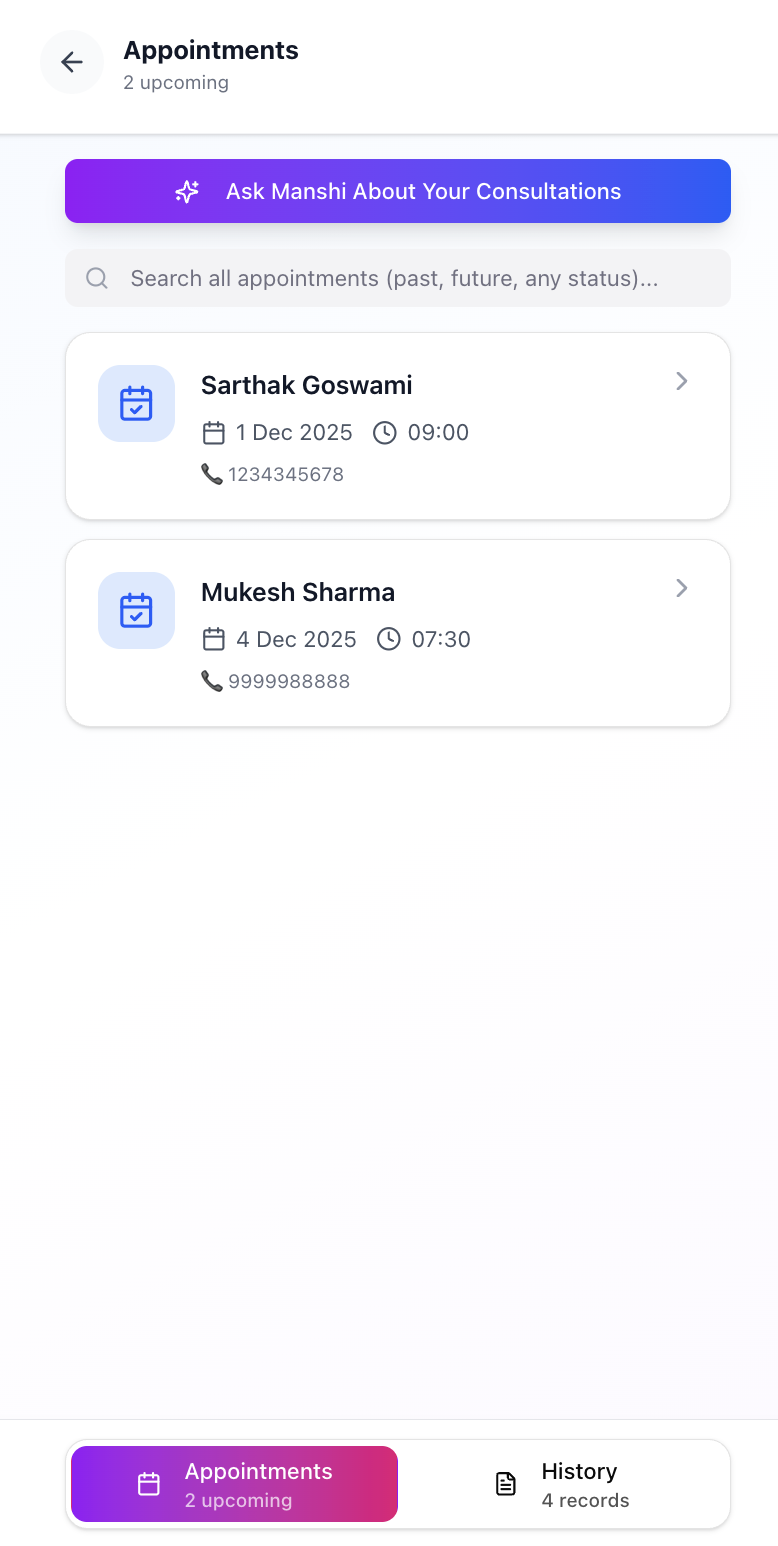 Manshi AI - Screenshot 3 showing product features and functionality