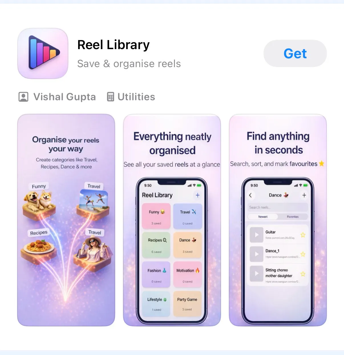 Reel Library 제품 배너