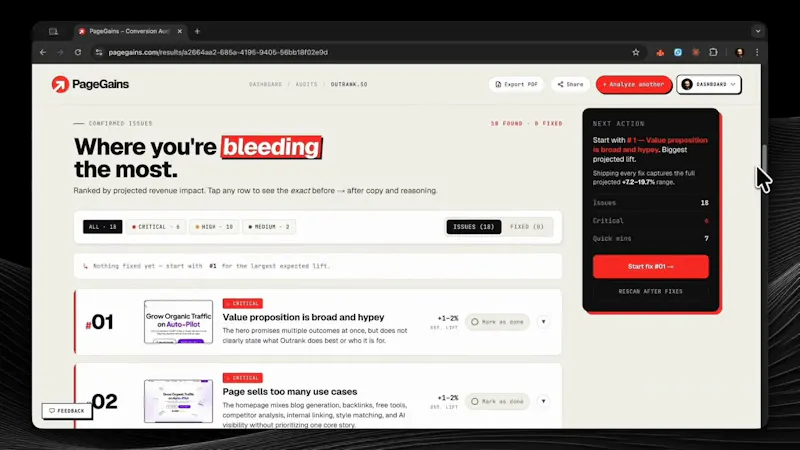 PageGains screenshot 1 (video preview)