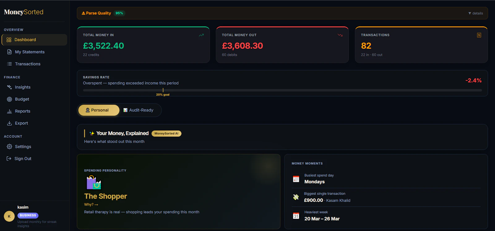 MoneySorted screenshot 2