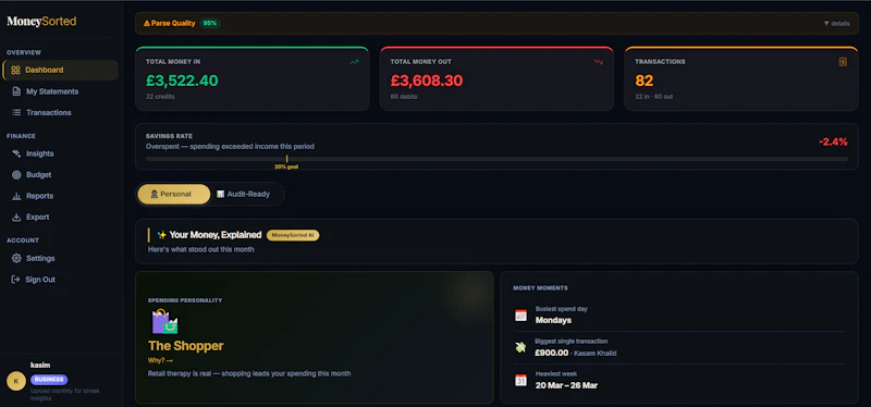 MoneySorted screenshot 2