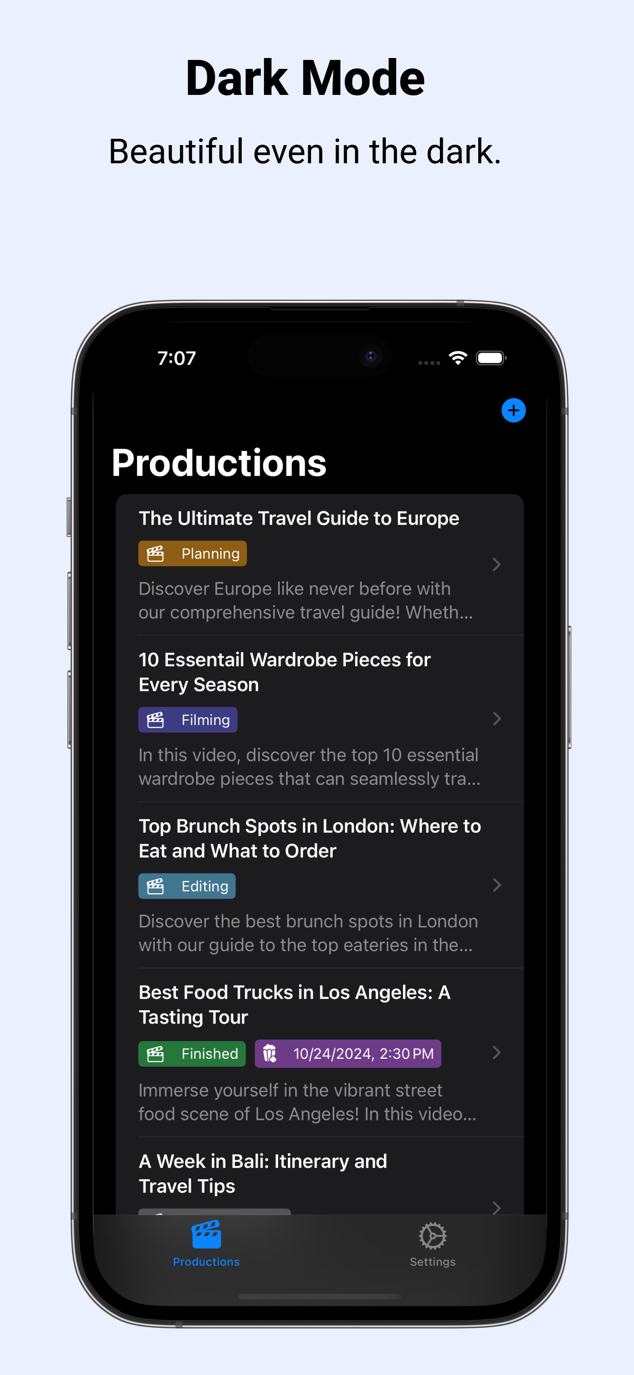 Videoproduktionsplaner media 6