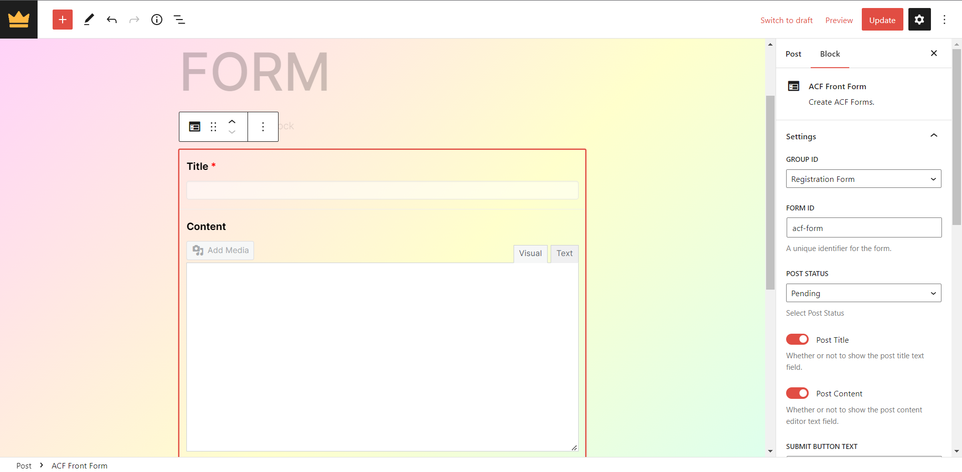 ACF Front Forms gallery image