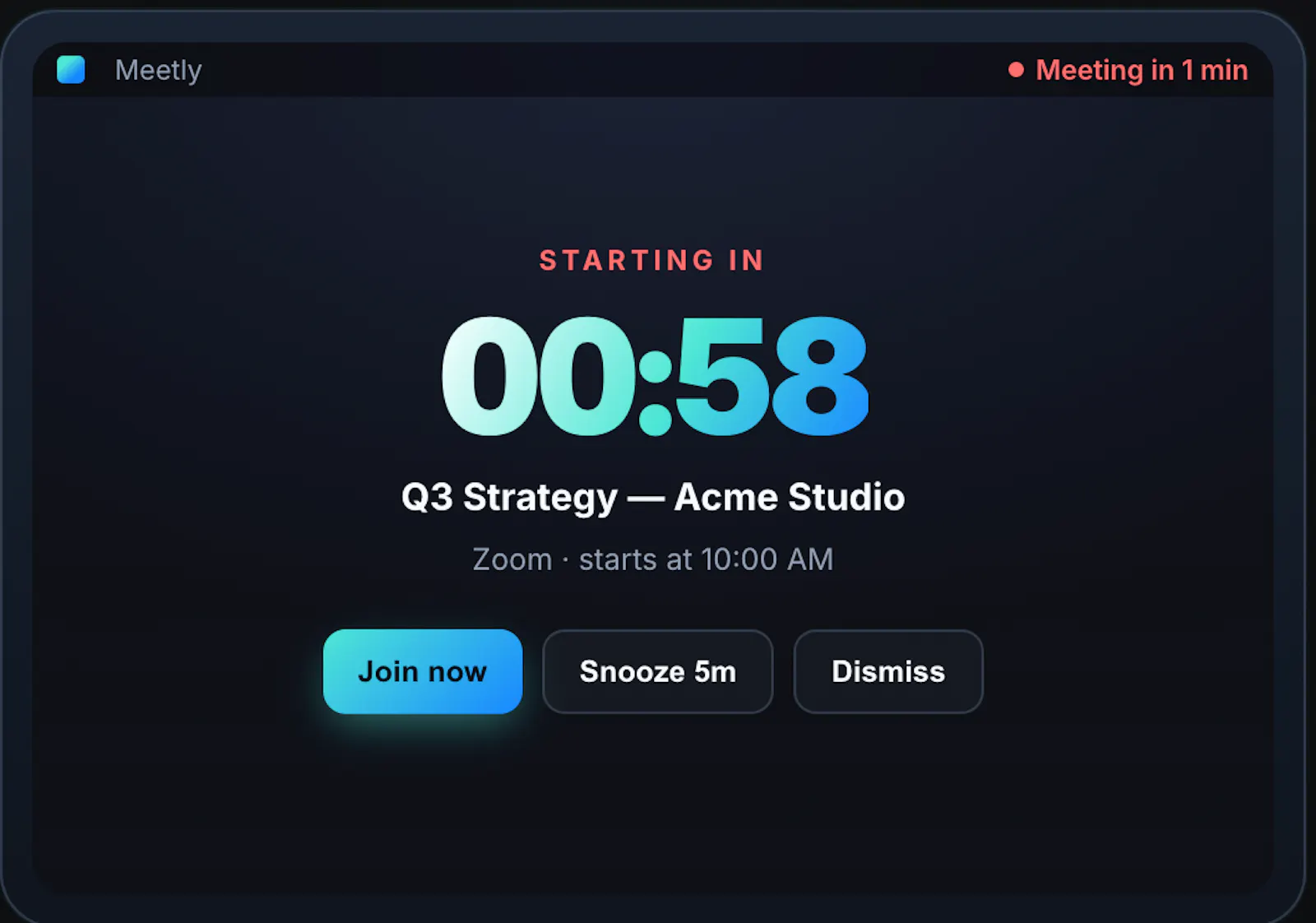 Meetly screenshot 1
