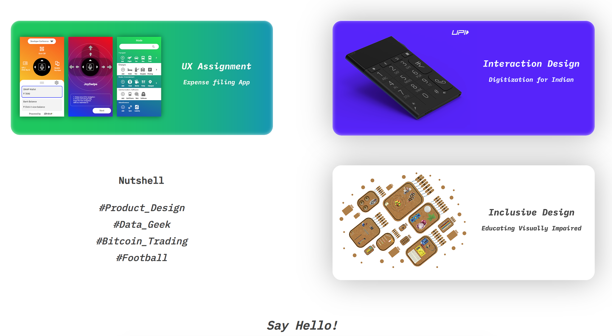 My Product Design Portfolio