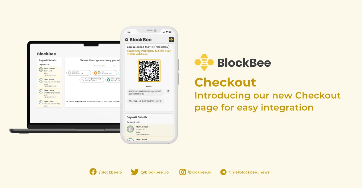 Blockbee- 결제 - 체크 아웃 페이지를 사용하는 블록 비 지불 게이트웨이 미디어 2
