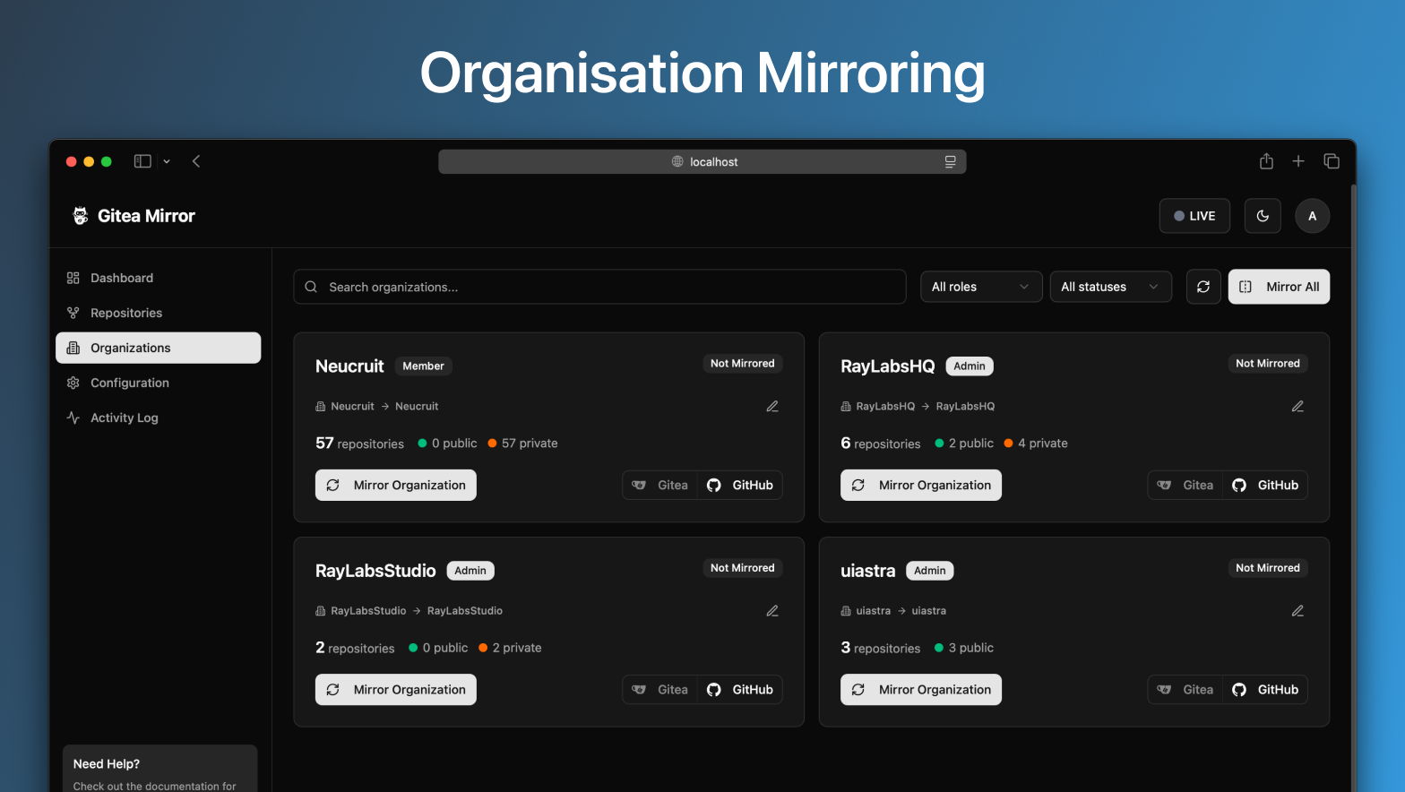 Gitea Mirror - Automated github to gitea repository mirroring & backup медиа 6