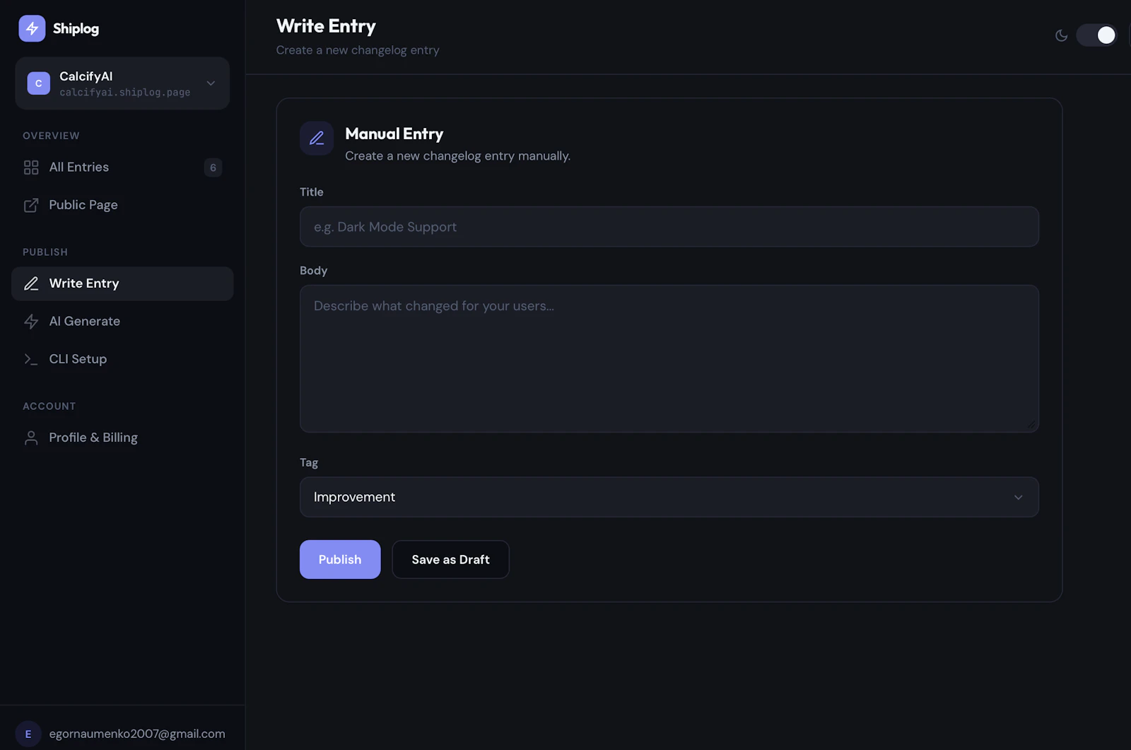 Shiplog screenshot 5