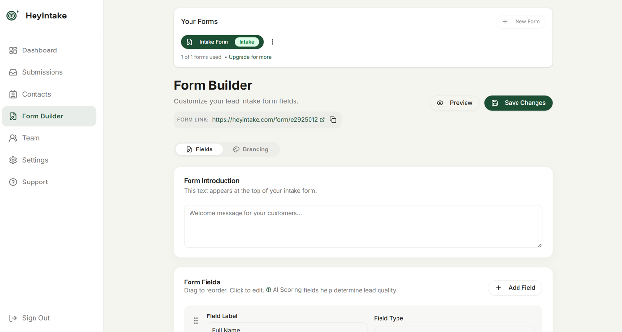 HeyIntake - Screenshot 4 showing product features and functionality