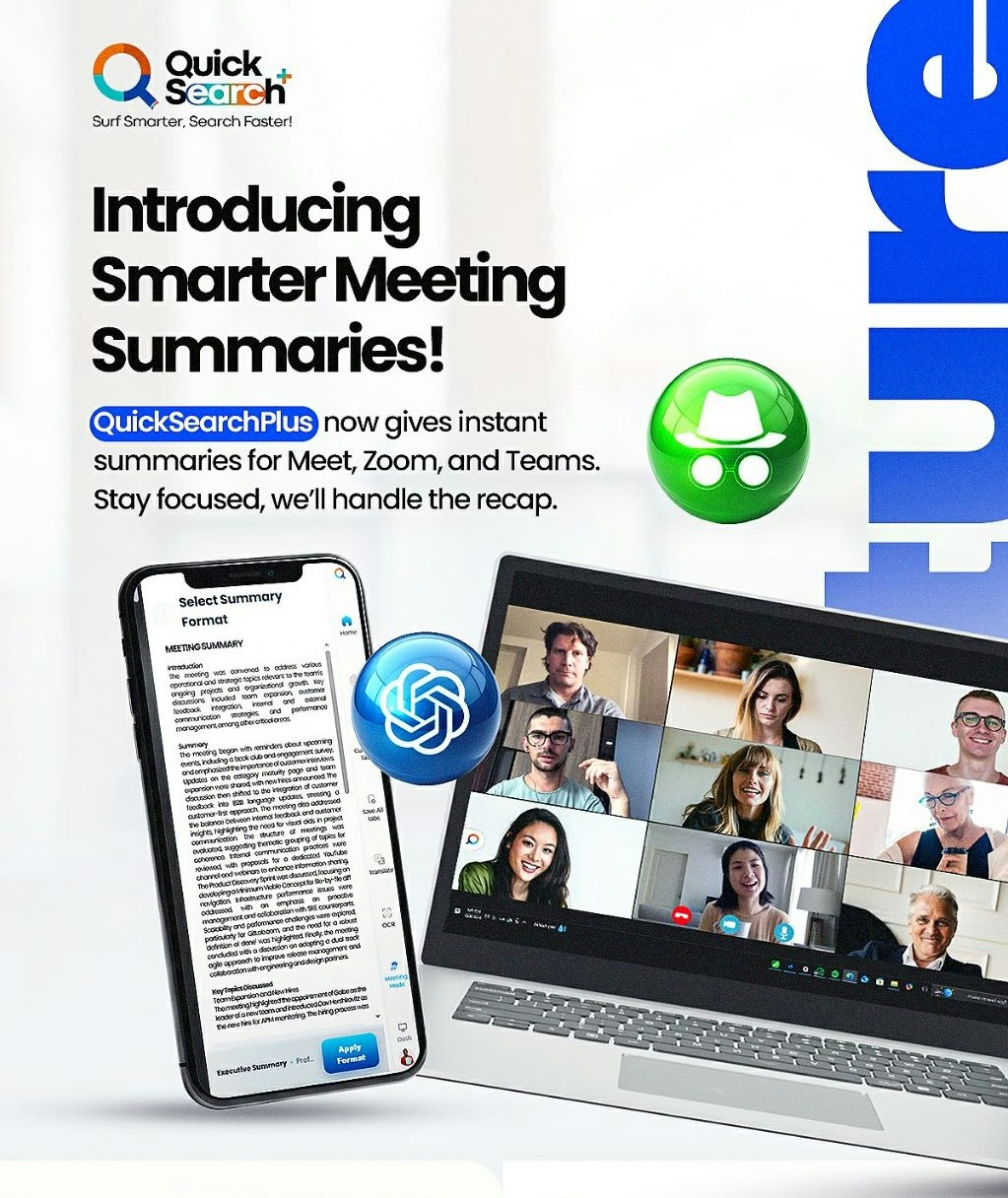 QuickSearchPlus - Main product screenshot demonstrating key features and user interface