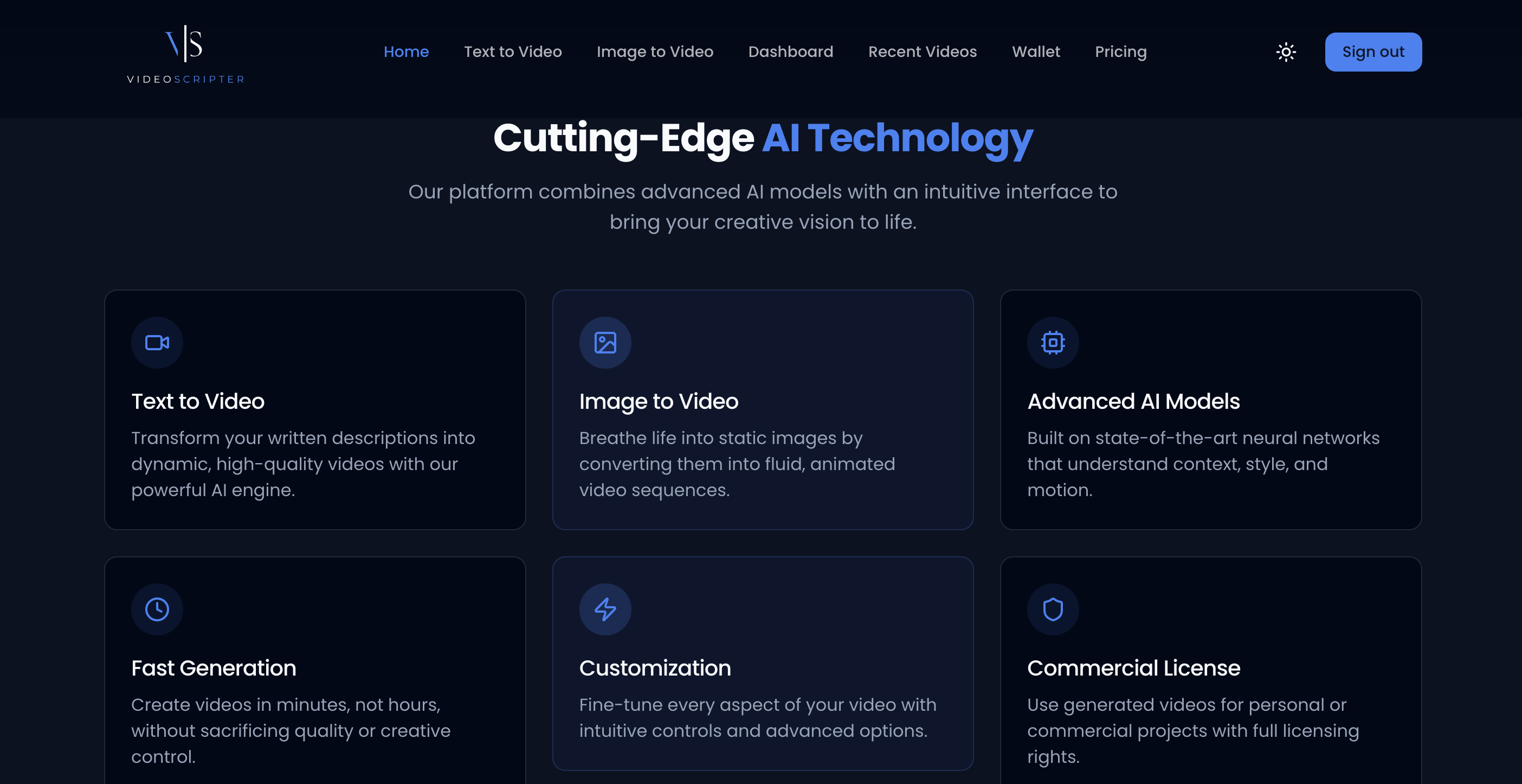 VideoScripter - Screenshot 2 showing product features and functionality