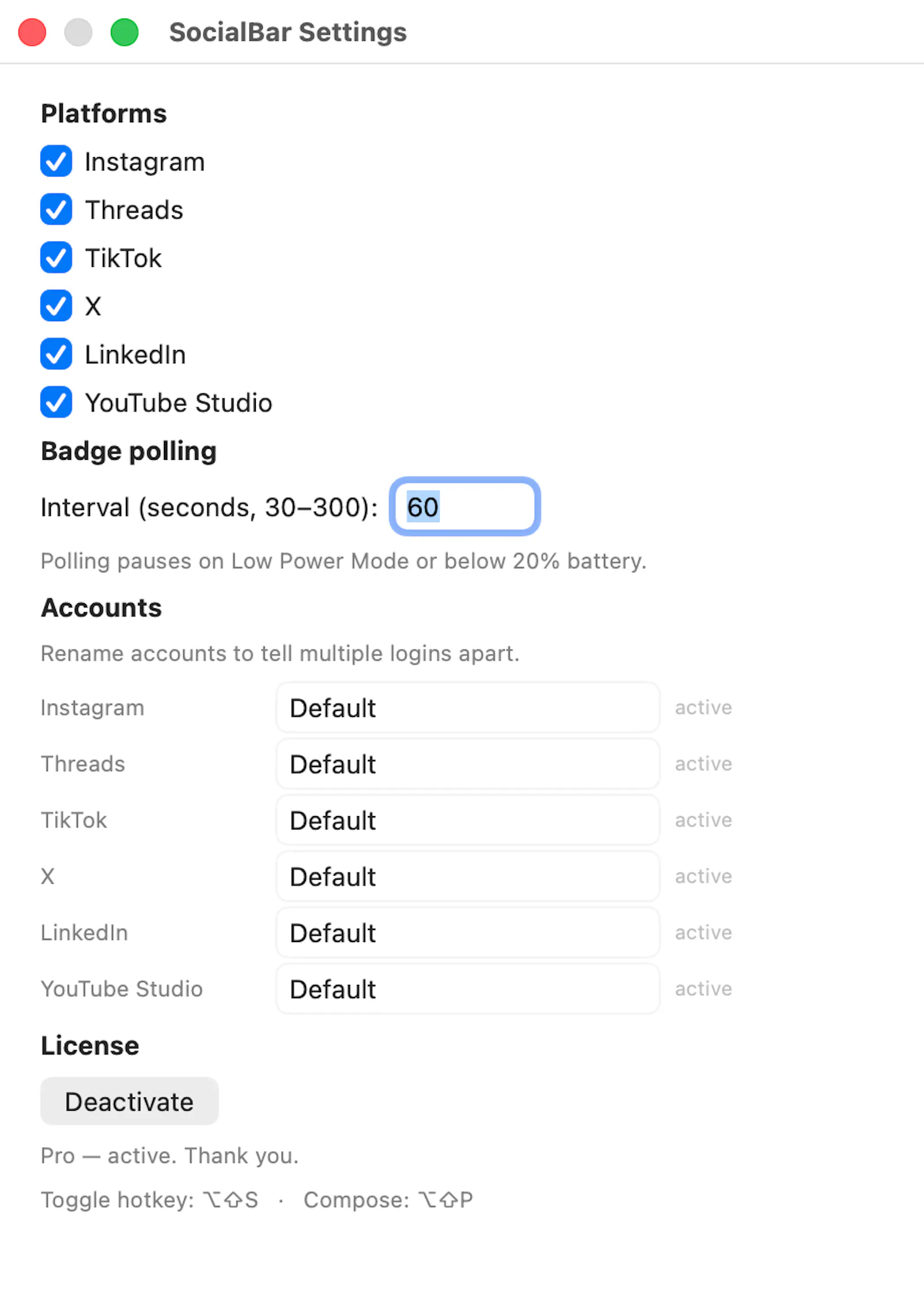 SocialBar screenshot 3