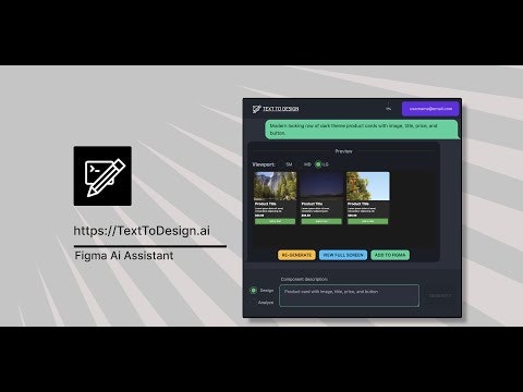 Text to Design | Figma AI Assistant gallery image