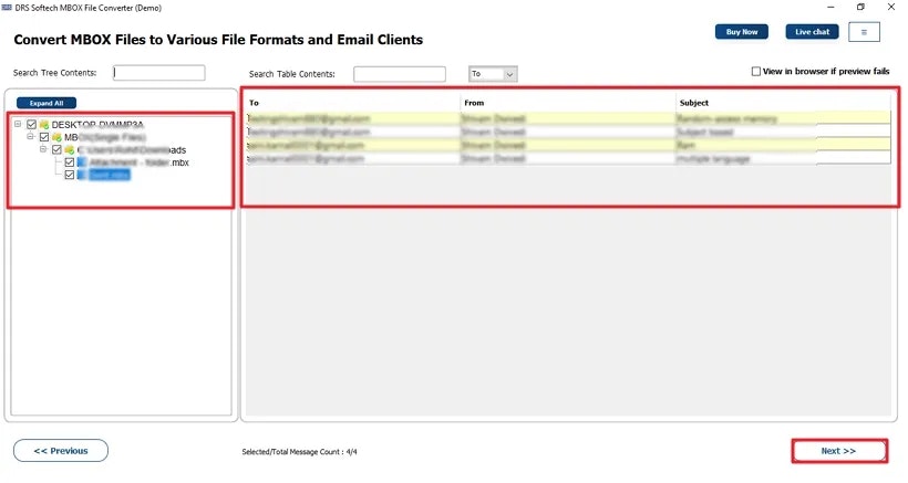 DRS MBOX to Office 365 Tool  - Main product screenshot demonstrating key features and user interface