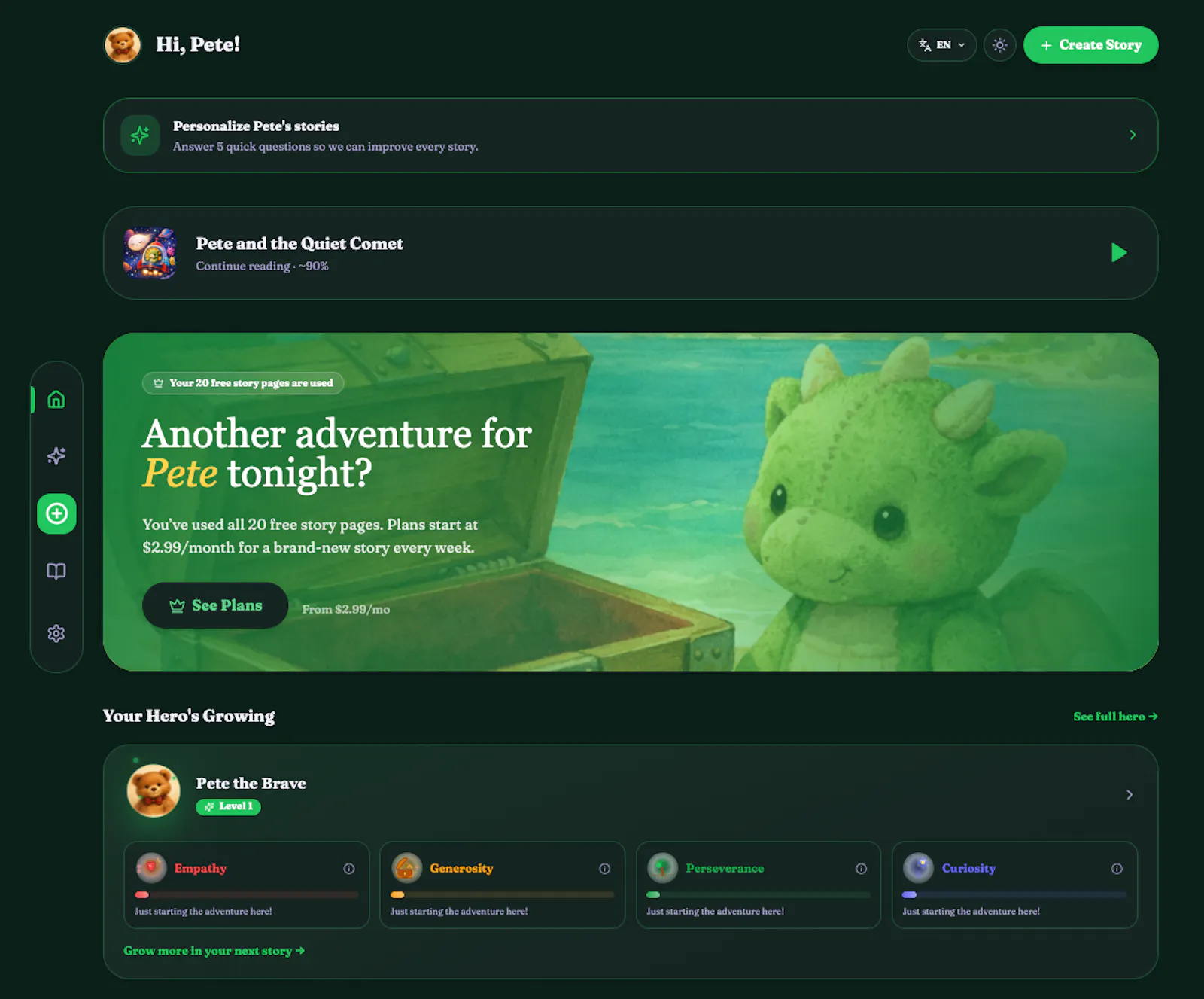 Storysimo screenshot 2