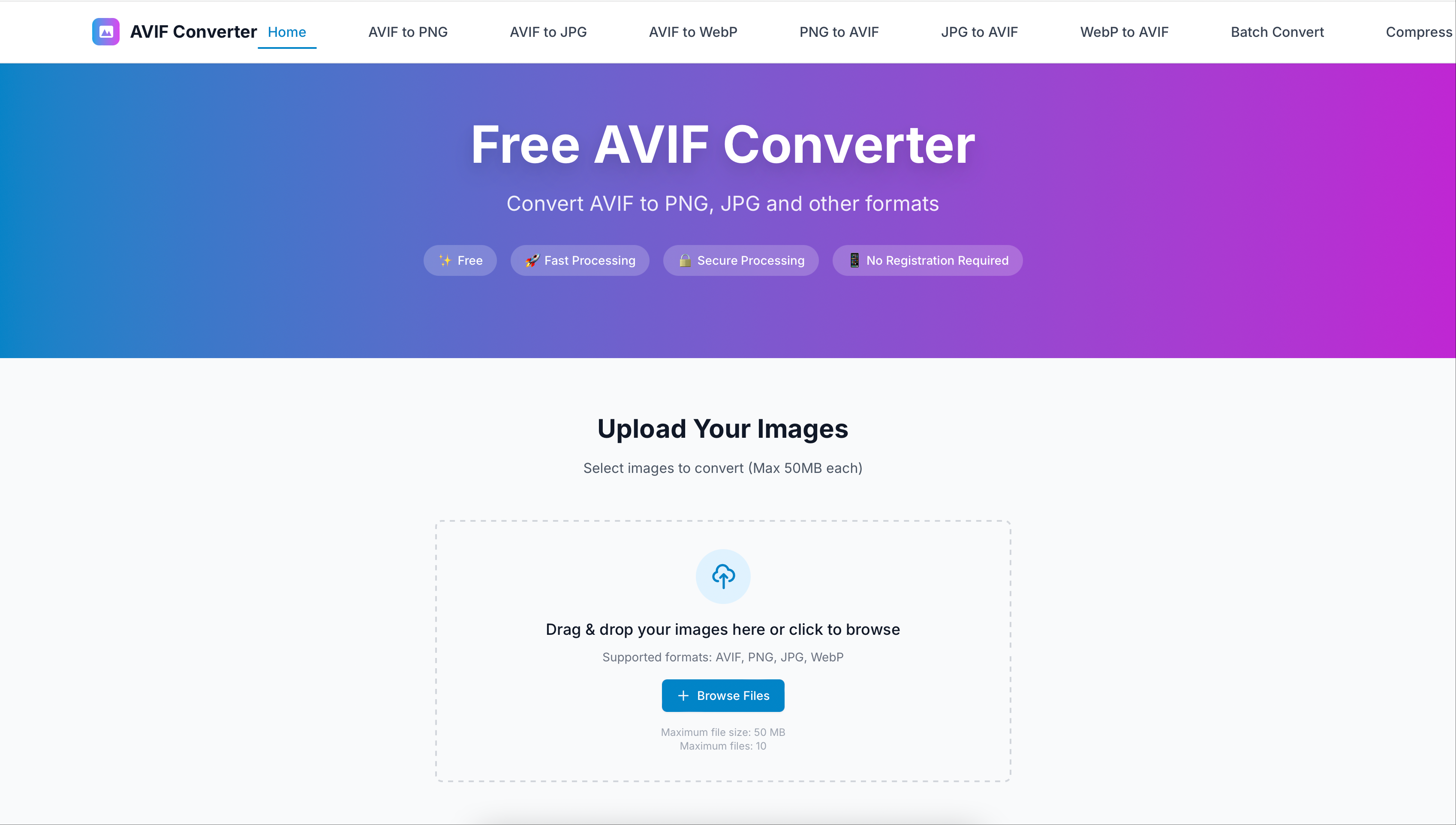 AVIF Converter Pro - Convertir AVIF a PNG, JPG, WebP |Herramienta en línea gratuita media 1