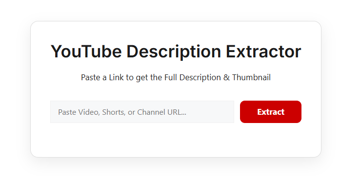 YouTube Description Extractor gallery image