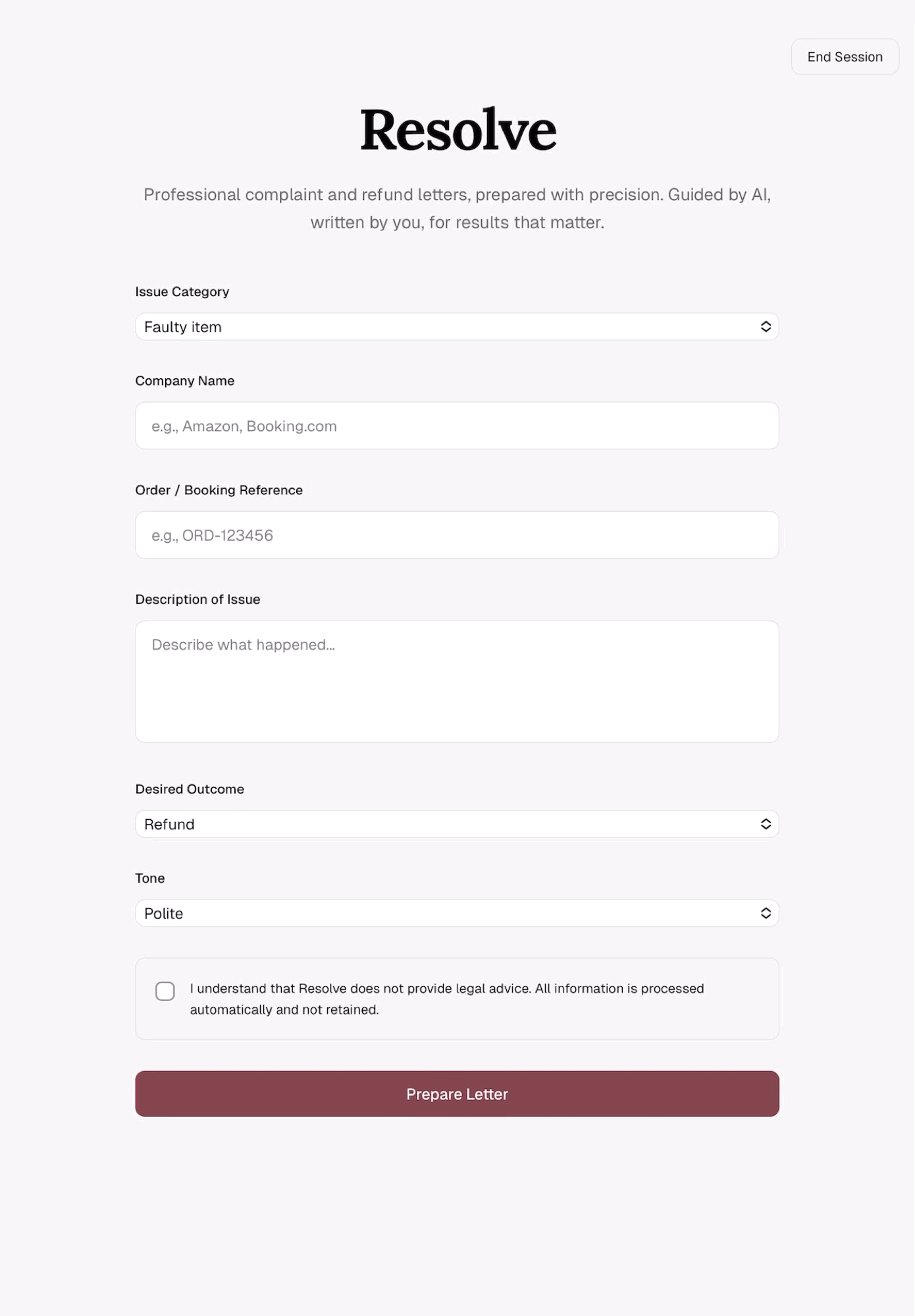 Resolve - Screenshot 2 showing product features and functionality