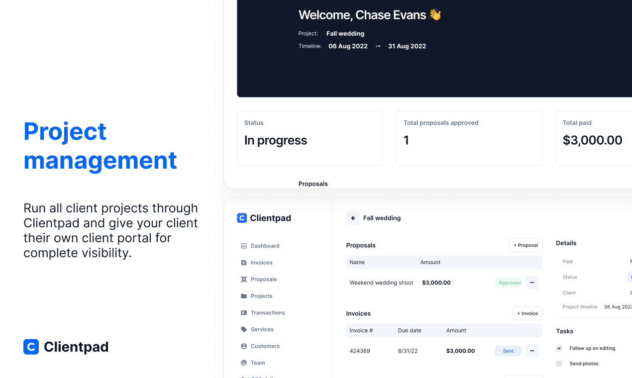 Media ClientPad - Invois & cadangan yang diperkemas, dibuat untuk freelancer. 4