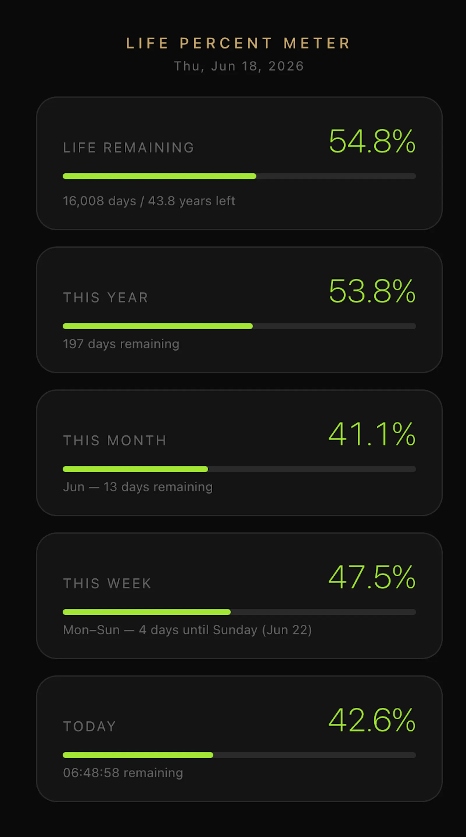 Life Percent Meter screenshot 1