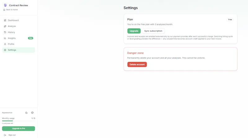 Contract Review screenshot 3