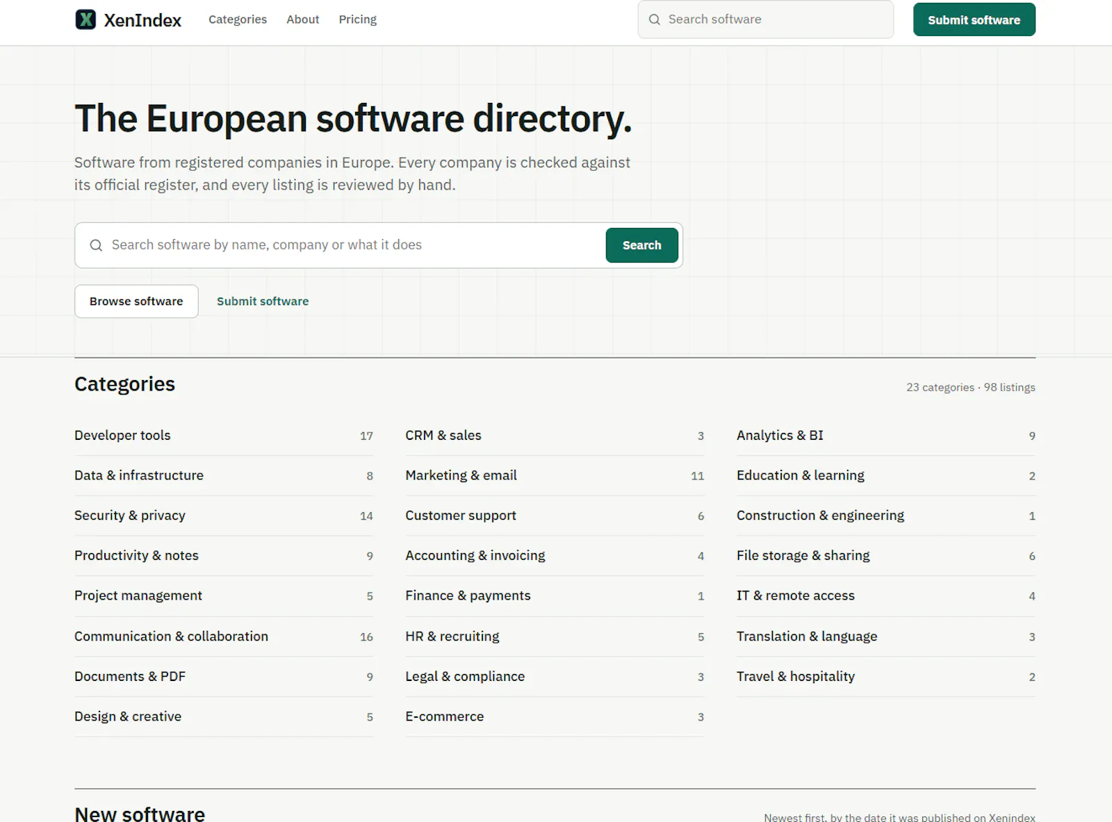 Xenindex screenshot 1