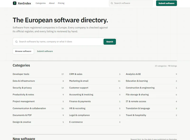 Xenindex screenshot 1