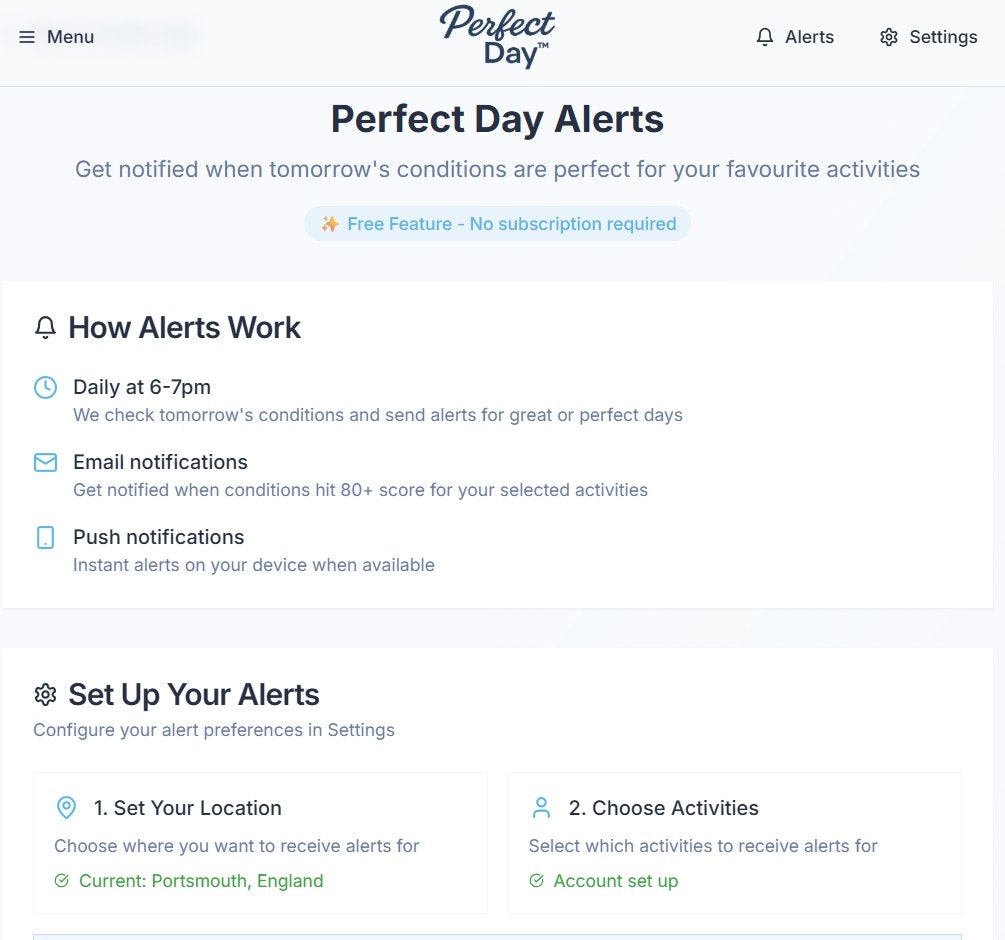 Perfect Day Alerts gallery image