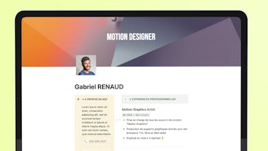 Notion Resume template gallery image