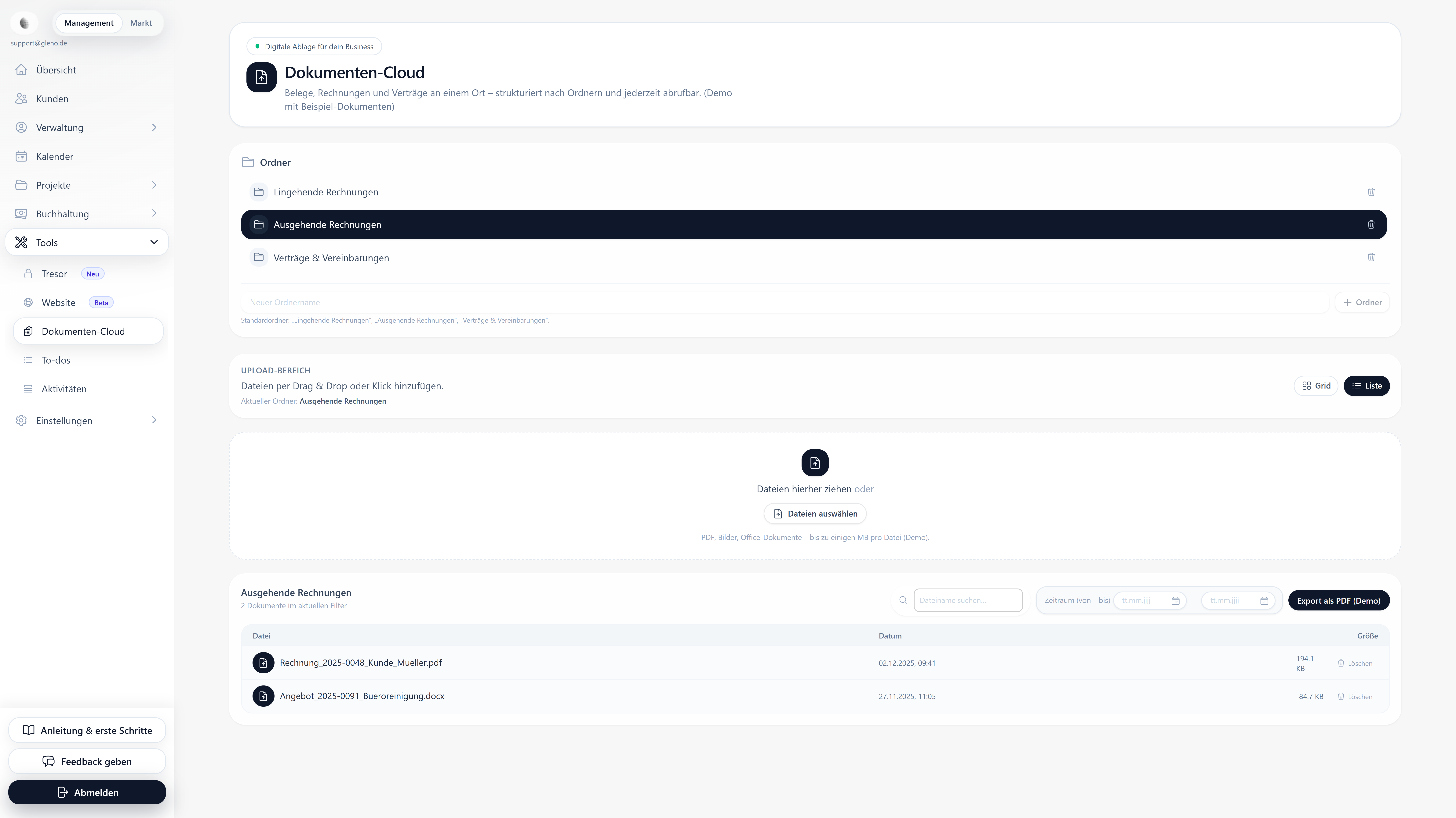 GLENO - Screenshot 3 showing product features and functionality
