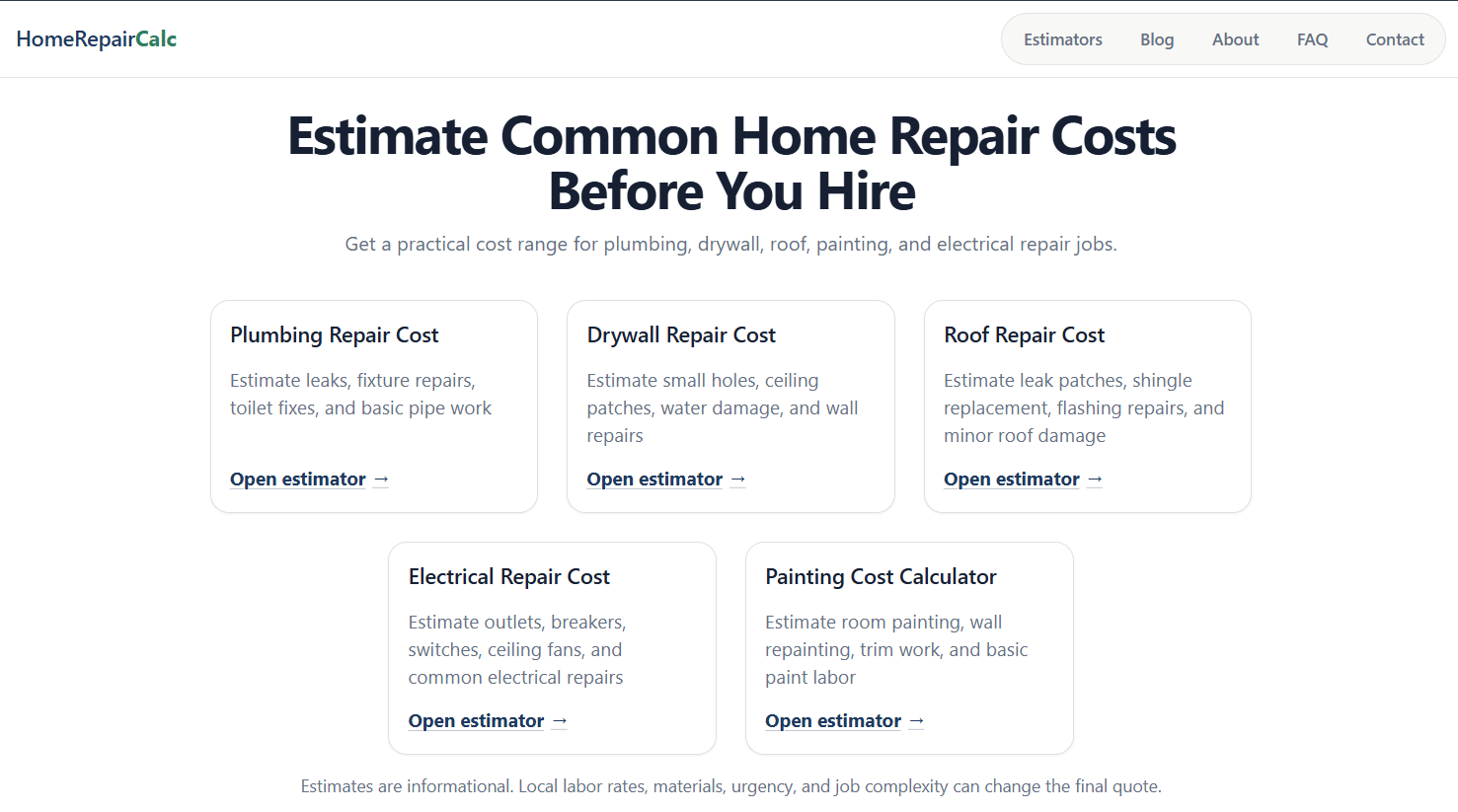 HomeRepairCalc gallery image