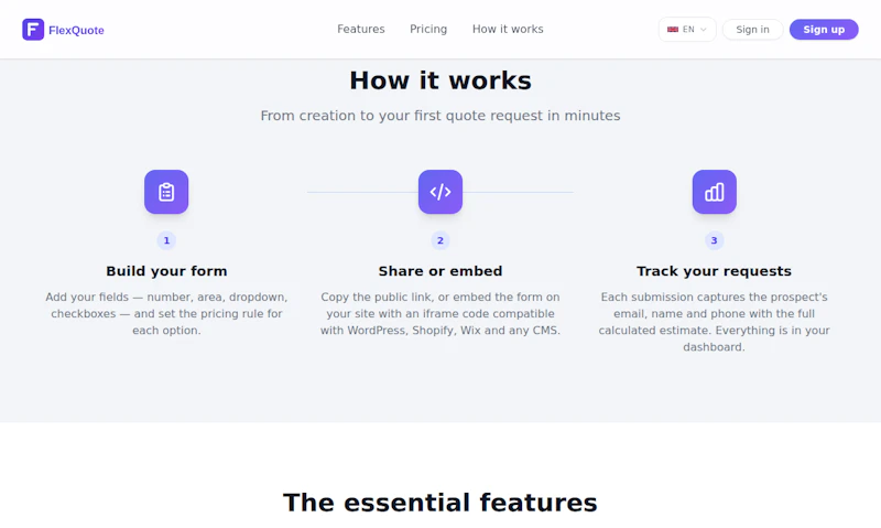 FlexQuote screenshot 2