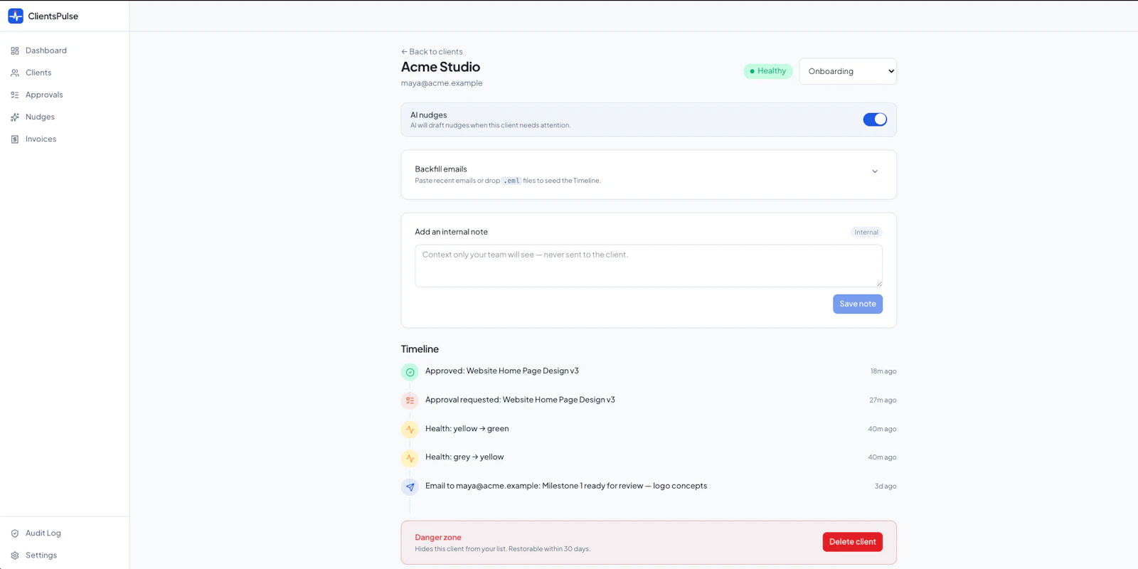 ClientsPulse screenshot 2