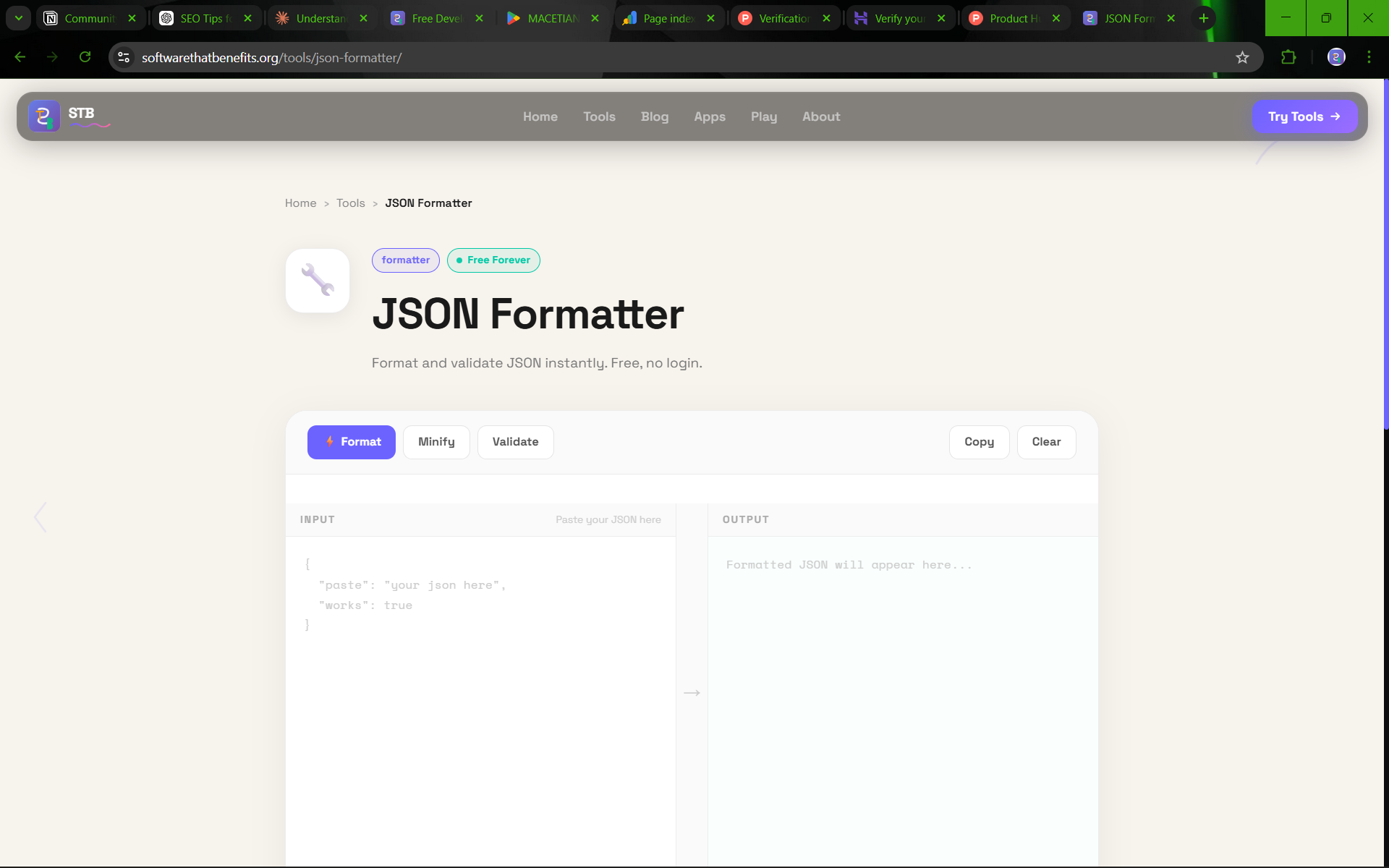 Software That Benefits - Screenshot 4 showing product features and functionality