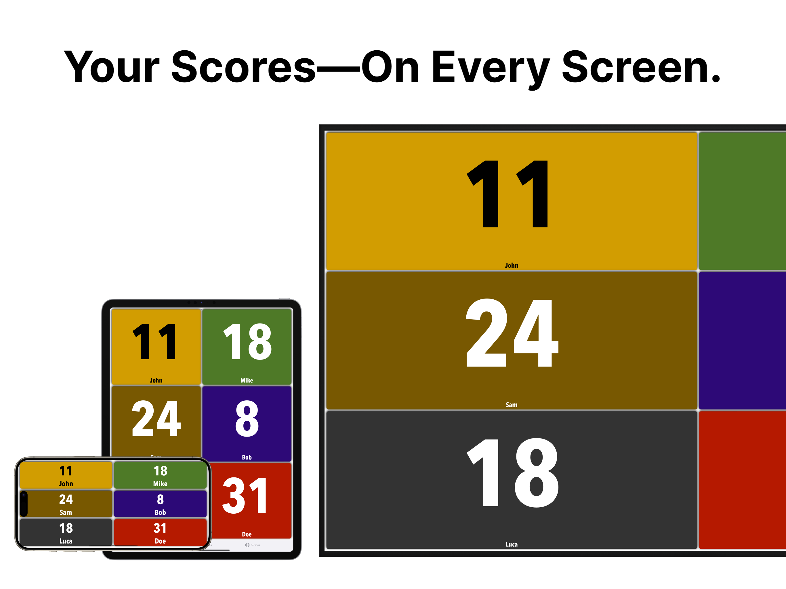 XaltingによるよりBetterScoreBoard - すべての画面でのスコア、iOSとmacOSで利用可能メディア1