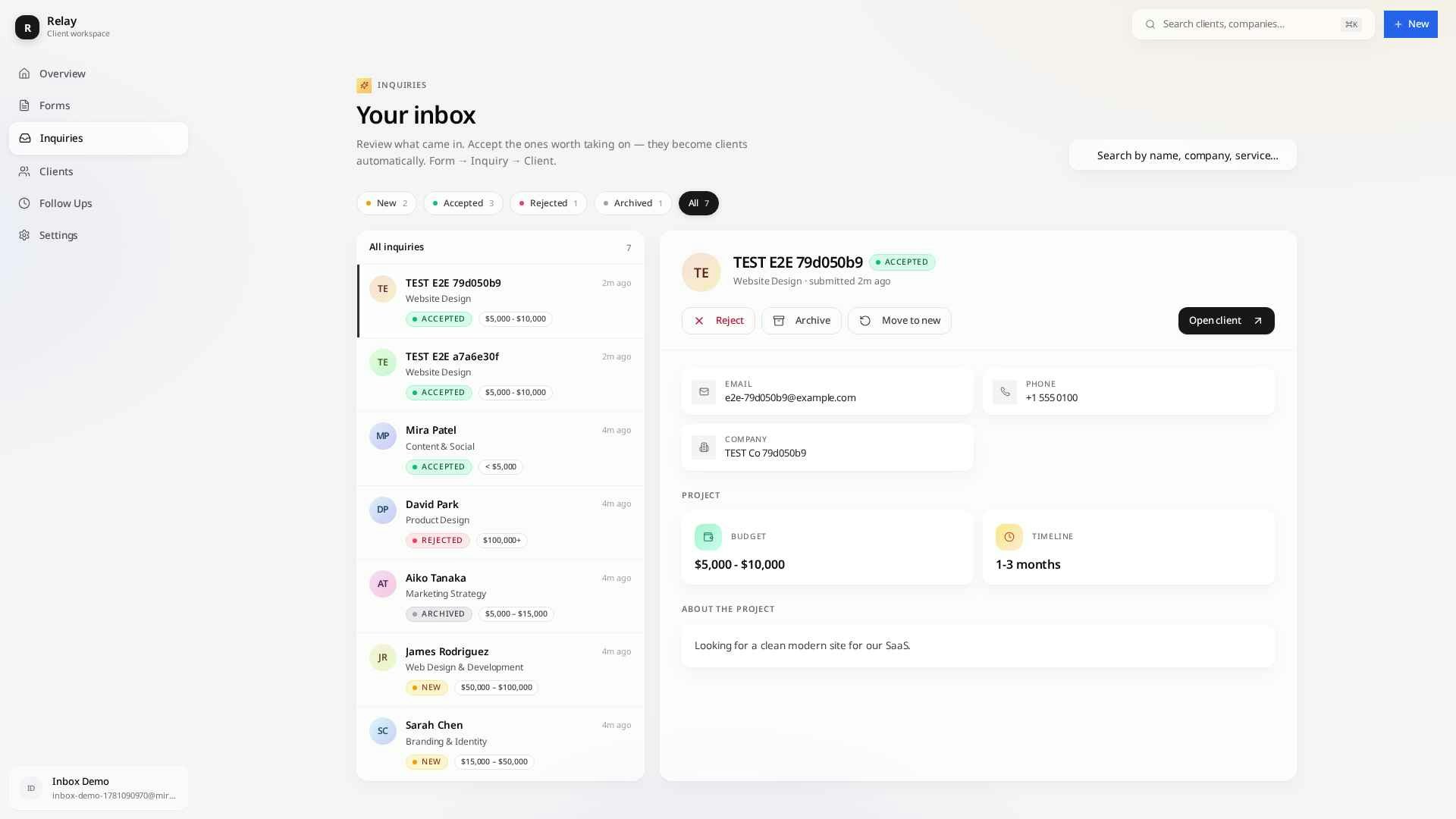 Mireek — Client management for agencies. gallery image