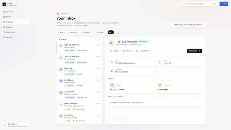 Mireek — Client management for agencies. screenshot 1
