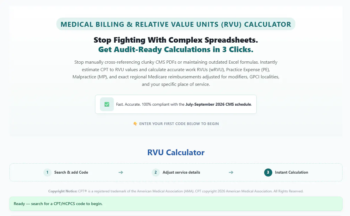 RVU Calculator gallery image