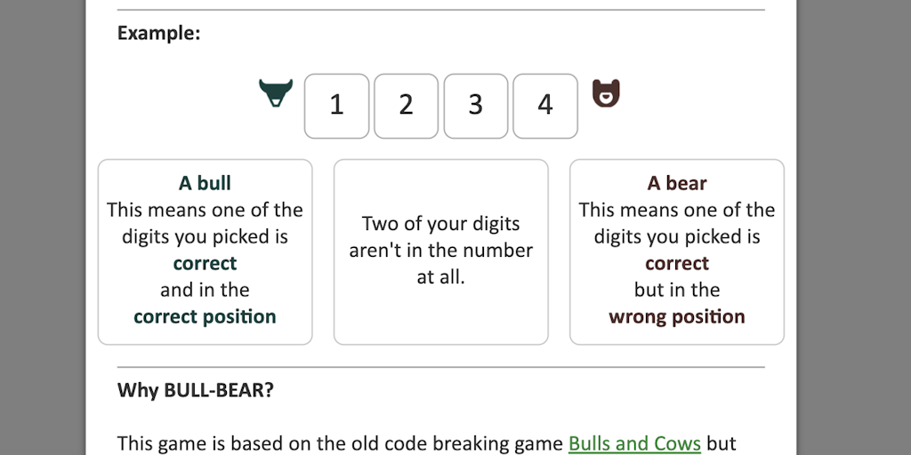  Bull-Bear - A daily number guessing game | Product Hunt