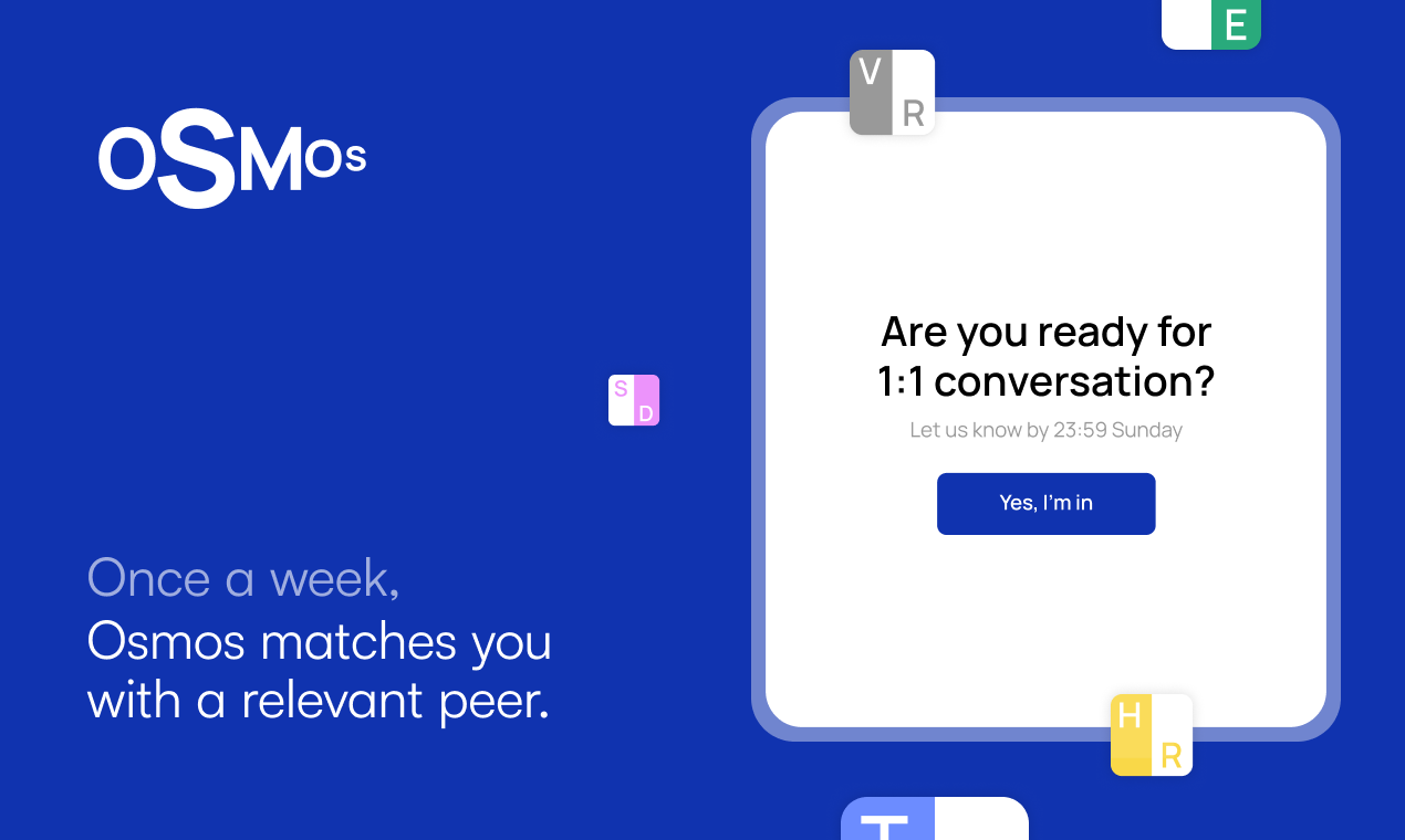 Mídia 3 de Osmose - Combinar com profissionais com idéias semelhantes para conversas 1: 1