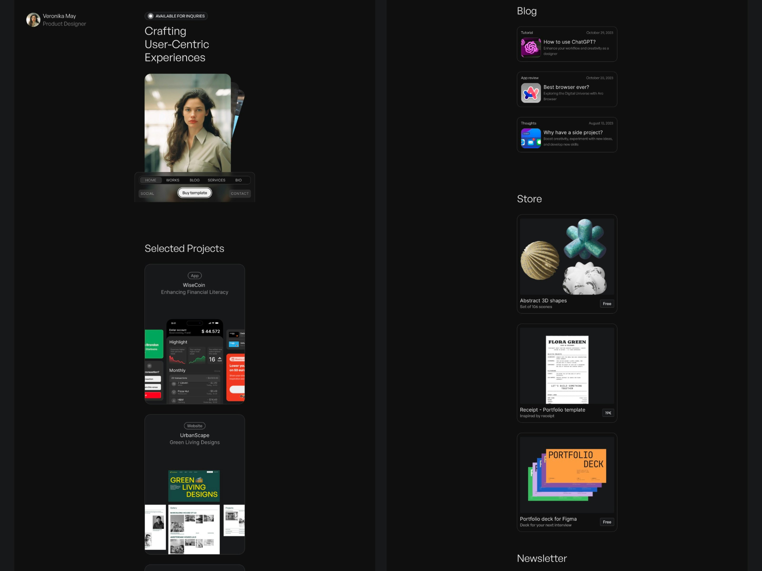 เทมเพลตพอร์ตโฟลิโอของ Framer media 1
