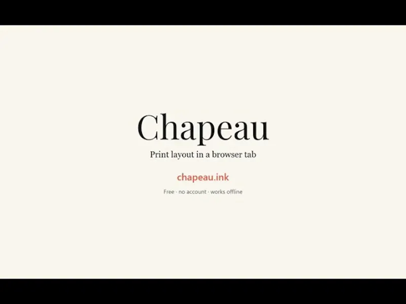 Chapeau screenshot 1 (video preview)