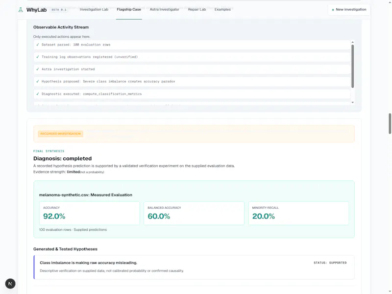 WhyLab screenshot 1