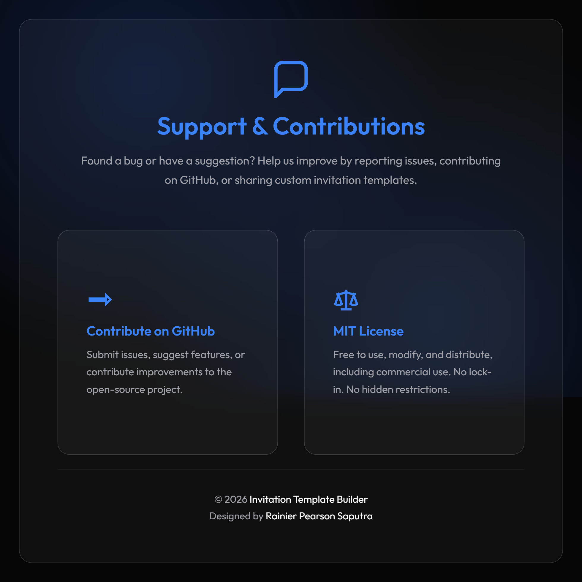 Invitation Website Template - Screenshot 3 showing product features and functionality